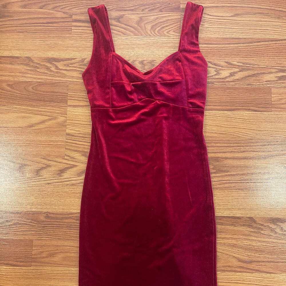 Forever 21 Red Velvet Mini Dress